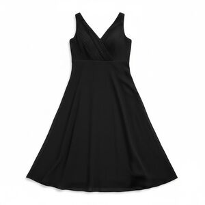 CHAPS Black Pleated Empire Waist Dress NWT Size 6 | Retail $90